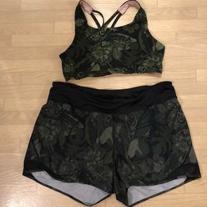 Camo Sports Bra/Shorts Set